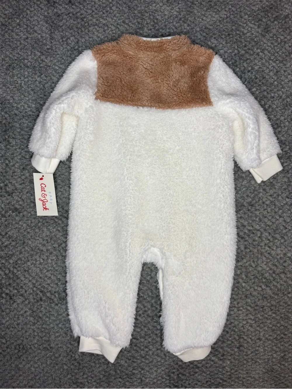 Cat & Jack Unisex Baby’s Fleece Winter Snowflake One Piece Outfit - White 6-9M